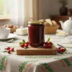 Erzincan kuşburnu marmelatı kahvaltı masasında sunum