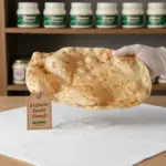 Beyaz örtü üzerinde eldivenli sunumla Erzincan tandır ekmeği