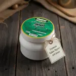 Ahşap zeminde Akpınar Erzincan Tulum Peyniri 450 g ve etiket