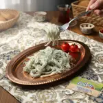 Erzurum göğermiş küflü peynir bakır tabakta sunum – 500 gr