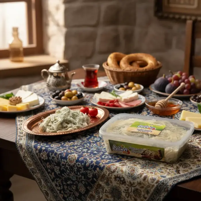 Erzurum göğermiş küflü peynir geleneksel kahvaltı sofrası sunumu – 500 gr