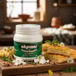 Erzincan Tulum Peyniri 900 gr katmer börek ve çiçek detayları ile sunum