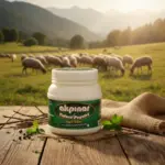 Munzur Dağları manzarası ve koyun sürüsü arka planda, önde Erzincan Tulum Peyniri kavanozu