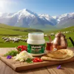Munzur Dağları manzarasında Erzincan Tulum Peyniri 900 gr çay ve tandır ekmeği ile