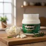 Erzincan Tulum Peyniri 900 gr cam kase sunumu mutfak ortamında