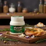 Erzincan Tulum Peyniri kavanozu ve yanında tandır ketesi sunumu